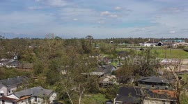 Hurricane Laura Damage to Neighborhood