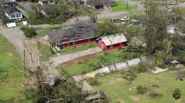 Hurricane Laura Damage in Lake Charles.