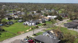Aerial Hurricane Laura Damage from Drone