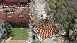 Hurricane Laura Roof Sitting Beside House