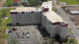Hurricane Laura Devasted These Cars in Downtown Lake Charles Aerial Drone