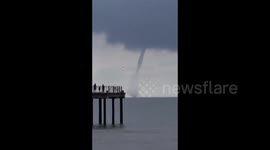 Huge waterspout spotted off coast of Suffolk in UK