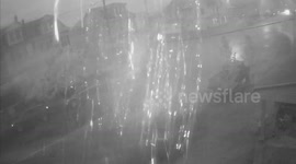Wind driven rain from Tropical storm Laura in Pennsylvania