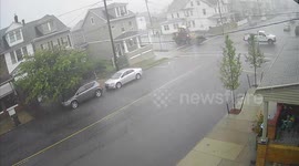 Wind Driven Rain from Tropical Storm Laura