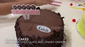 Dark Chocolate and Ondeh Ondeh Gula Melaka Cake Cedele Singapore