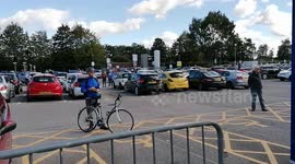 Busy at Warrington Hospital for Spitfire Flyover