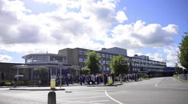Spitfire flies over Warrington Hospital to support the NHS