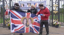 Fans gather at Kensington Palace, London, to remember Princess Diana, 23 years after her death