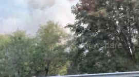 Sweet Creek fire outside of Mapleton, OR.