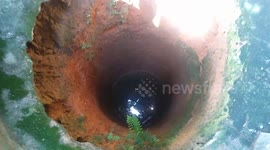 Thirsty cobra rescued after getting stuck in 20ft deep well