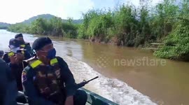 Thai police patrol border with Myanmar after neighbouring country sees spike in Covid-19 cases