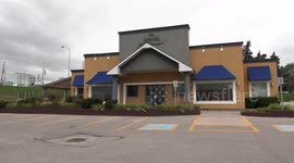 Vacant restaurant in Newmarket as one by one businesses and restaurants close amid COVID 19 pandemic recession