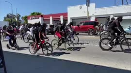 Driver attempts to ram a large group of Black Lives Matter protesters in Los Angeles