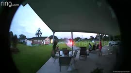 Fireworks mishap caught on Ring doorbell camera