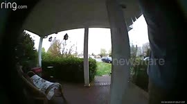 Man Leaving for Work and Fell Down The Stairs, Perfectly Caught By The Ring Doorbell