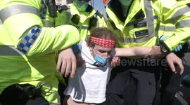 Dozens arrested as Extinction Rebellion block roads in Central London