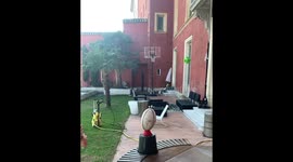 Rugby baseball trickshot