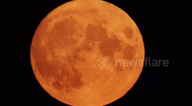 Stunning 'corn moon' rises over Eastchurch in Kent