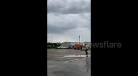 Lightening Behind Puddle Jumper