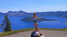 Partner Acrobatics At One Of The Most Beautiful Places On Earth