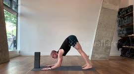 Yoga trick with block