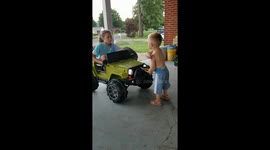 Kid Falls After Being Mean To His Sister  Karma