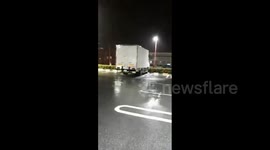 Japan: Truck Sways Due To Ferocious Winds From Typhoon Maysak