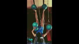 Professional Circus Performer Getting Ready To Achieve The Guinness World Record