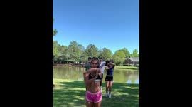A Group Of Friends Performing Dance Routine
