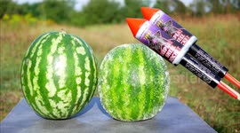 YouTuber tests if frozen watermelons withstand the power of fireworks