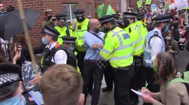 Dramatic arrest as Extinction Rebellion take action to Westminster's side streets