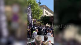 Police and protesters in standoff outside parliament as anti-government protests continue in Bulgaria