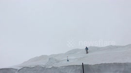 Skiing Fail While Trying To Jump Over the Highway