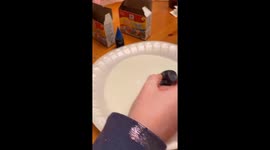 Watch The Magic Happen With Milk, Drop Of food Color And Dish Soap