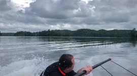 Barefoot Water Skiing Faceplant
