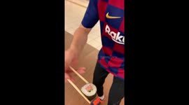 Amazing Football Trickshot Catch A Sushi Roll In Style