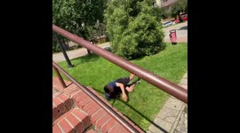 Process of Doing High Level Parkour Flip Line