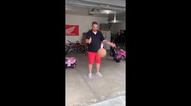 Guy Tries Basketball Challenge On his Birthday