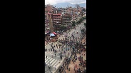 WATER CANNONS SHOT AND TEAR GAS USED ON LOCALS CELEBRATING A FESTIVAL AMIDST COVID-19 OUTBREAK IN NEPAL