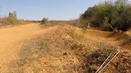 Motocross jump crash