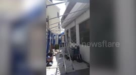 Busan resident documents damage after Typhoon Maysak sweeps through South Korea