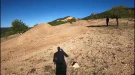 Biker tried the longest jump of 15 meters for the first time