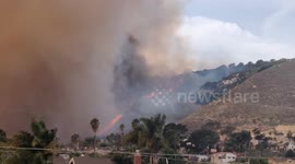 Avila fire at a beach
