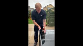 Husband smashed the bottle while doing the bottle challenge