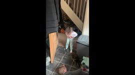 Baby dancing, she just don't care