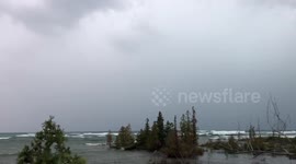Severe storms hit Bruce Peninsula in Canada