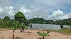 Thai soldiers patrol border with Myanmar after Covid-19 spike in neighbouring country
