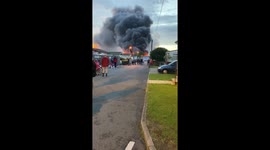 Fire at Chemical warehouse in Hoo, Kent.