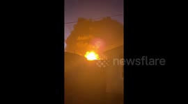 Ball of fire erupts from marina fire in Kent, UK
