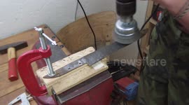Czech man documents satisfying restoration of old, rusty knife